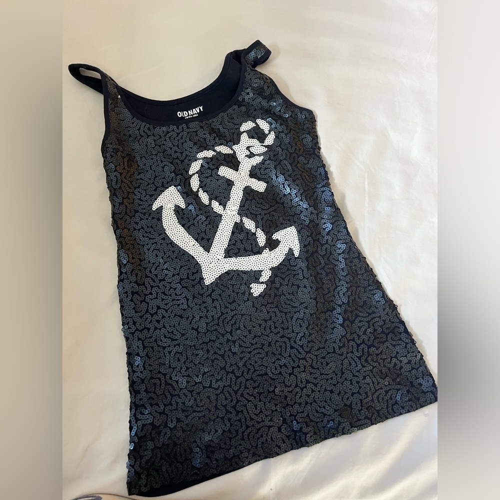 Old Navy nautical sequined tank